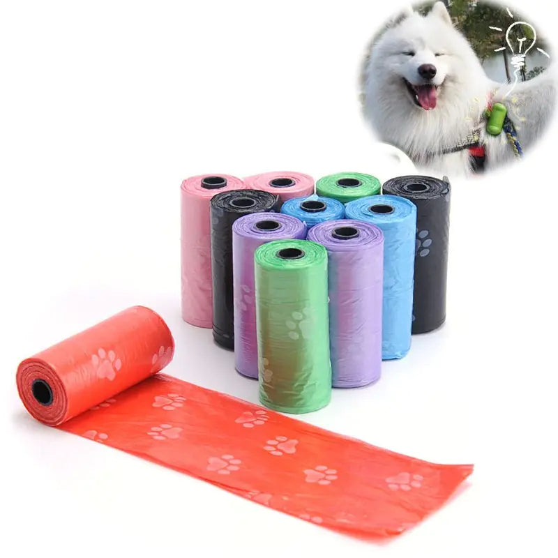 Trash Bag Rolls for Pets (10 Rolls, Random Colors)