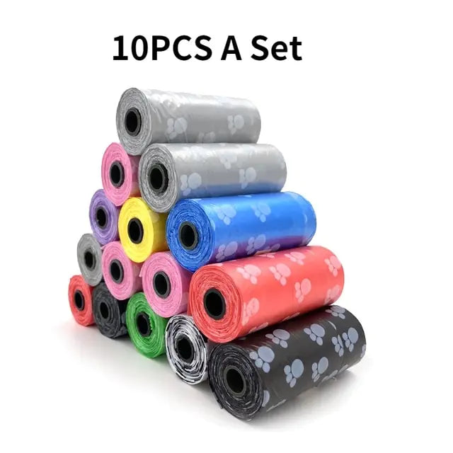 Trash Bag Rolls for Pets (10 Rolls, Random Colors)