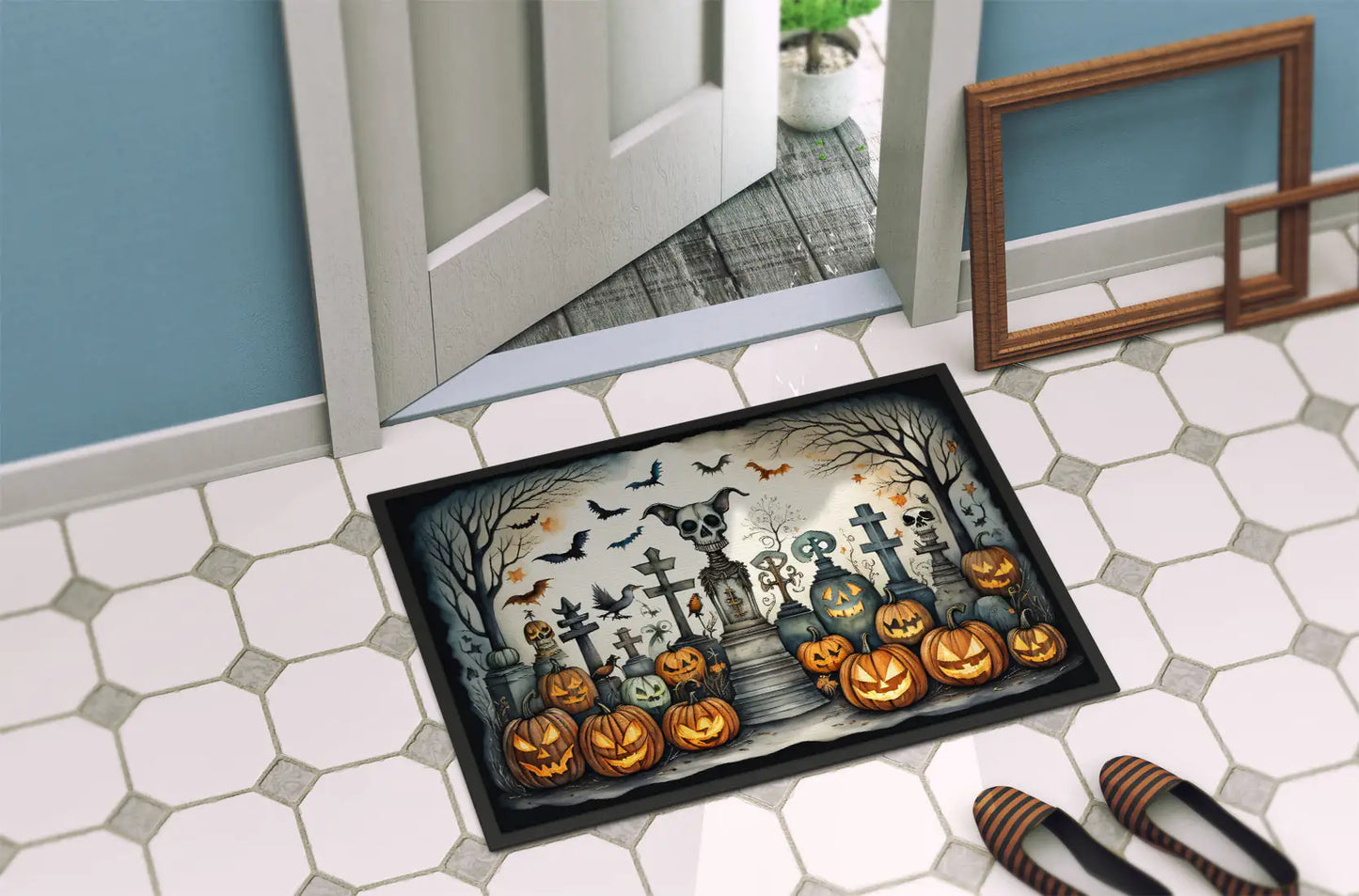 Pet Cemetery Spooky Halloween Doormat, 18x27