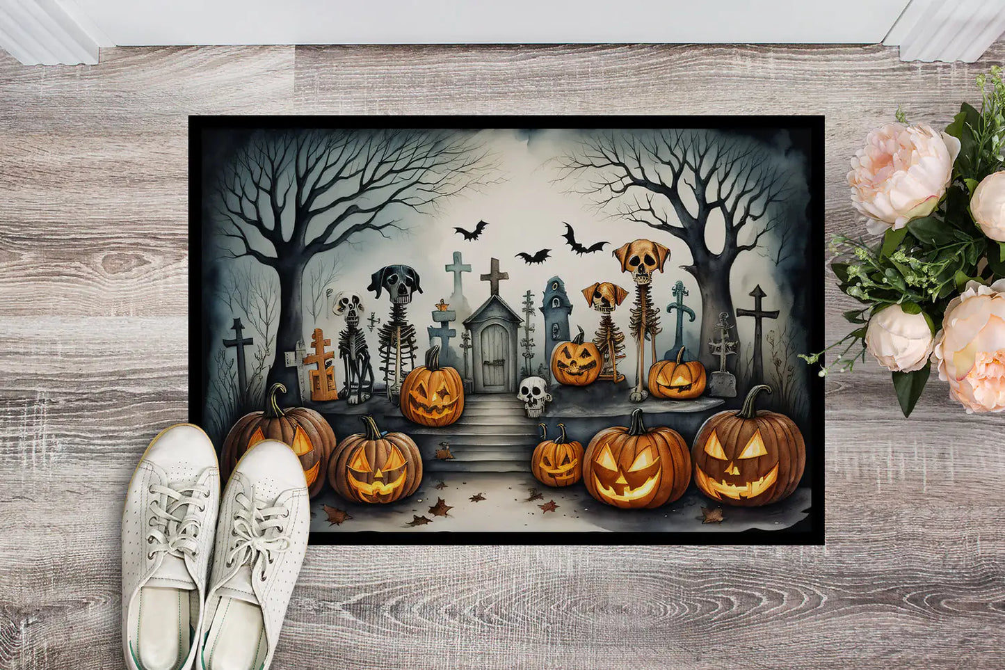 Pet Cemetery Spooky Halloween Doormat, 18x27