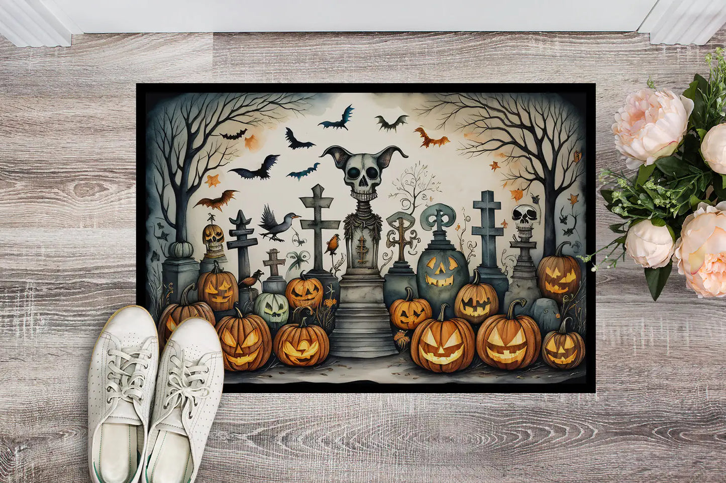 Pet Cemetery Spooky Halloween Doormat, 18x27